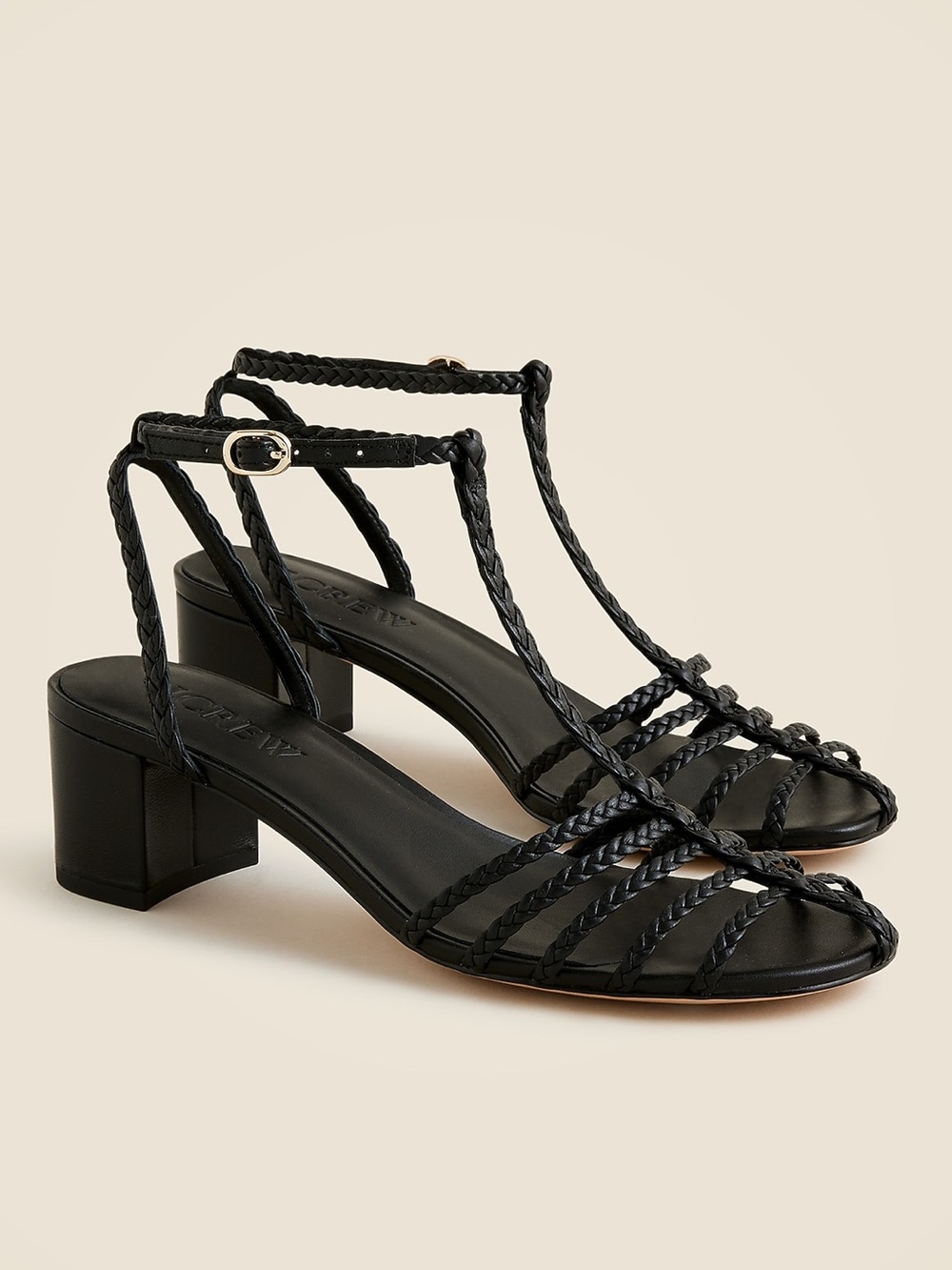 J Crew Shay Braided Cage-Toe Sandals